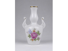 Hollóházi porcelán kisváza 13 cm
