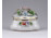 Régi rózsás porcelán bonbonier 6.5 x 8 x 6.8 cm