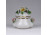 Régi rózsás porcelán bonbonier 6.5 x 8 x 6.8 cm