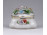 Régi rózsás porcelán bonbonier 6.5 x 8 x 6.8 cm
