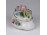 Régi rózsás porcelán bonbonier 6.5 x 8 x 6.8 cm