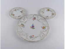 Pfeiffer & Löwenstein porcelán tál és kistányérok 3 darab