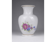 Régi virágos Hollóházi porcelán váza 15 cm