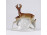 Régi jelzett német porcelán őzpár 11 cm