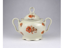 Régi német Bavaria aranyozott vajszínű porcelán bonbonier 