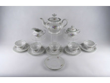 Altrohlauer 5 személyes virágmintás porcelán teáskészlet 14 darab