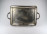 Antik nagyméretű ezüstözött ALCOR fém tálca 51 x 31.5 cm