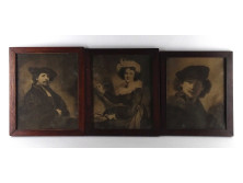 Régi kisméretű kép csomag - Rembrandt festmény reprodukciók - 3 darab 