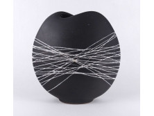 Jelzett modern design kerámia váza 18 cm