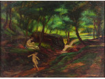 Merényi Rudolf : Patakban fürdők 38.8 x 28.5 cm