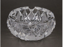 Régi csiszolt kristály hamutál 12.5 cm