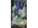 Jelzetlen papír pasztell Asztali virágcsendélet vázában 69.5 x 39.5 cm