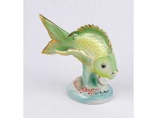 Régi Drasche porcelán aranyhal 10 cm