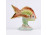 Régi Drasche porcelán aranyhal 10 cm