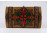 Festett virág mintás keményfa ékszertartó dobozka, kincses ládikó 20 x 12.5 x 9.5 cm