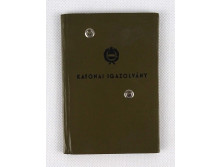 Régi Katonai igazolvány 1970-ből
