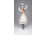 Régi nagyméretű Hollóházi pártás menyecske porcelán figura 30.5 cm