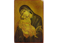 Régi hatású fa táblás ikon 19.5 x 13 cm