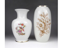 Hollóházi porcelán váza pár 17.5 cm