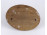 Bronz oroszlán szobor fa talapzaton 11 x 17 cm