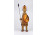 Régi lándzsás, pajzsos katona vitéz, fa figura 23.3 cm