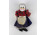 Porcelánfejű, öltöztetett kislány baba 22 cm