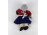 Porcelánfejű, öltöztetett kislány baba 22 cm
