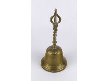 Régi tibeti buddhista réz csengő, harang 19.4 cm