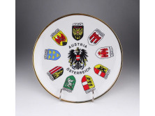 AUSTRIA - ÖSTERREICH feliratú címeres Winterling porcelán dísztányér, falitányér 24.5 cm