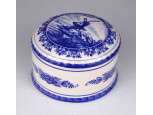 Delft jellegű, szélmalom díszes holland kerámia bonbonier 9 cm
