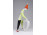 Jelzett ritka Aquincumi porcelán gitározó bohóc figura 20 cm