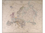 Európa politikai térképe a 19. század közepén 45 x 38 cm