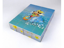 Retro 3D-s kocka puzzle kirakó 24 db