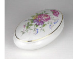 Régi virág mintás Hollóházi porcelán bonbonier