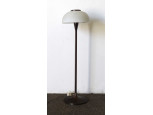 Retro formatervezett fehér opálüveg búrás space age design állólámpa 130 cm