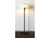 Retro formatervezett fehér opálüveg búrás space age design állólámpa 130 cm