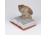 Régi Drasche porcelán olvasó bagoly figura