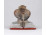 Régi Drasche porcelán olvasó bagoly figura