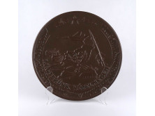 1949 - 1984 35 év Légterünk védelmében porcelán emléktál, falitál 32.7 cm Katonai ereklye