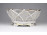 Régi, áttört, aranyozott, virágmintás Camina porcelán kosár 15.5 cm