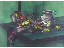 Kapcsa János : Asztali csendélet 70 x 50.5 cm