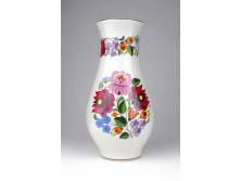 Kalocsai népi motívumos porcelán váza 19 cm