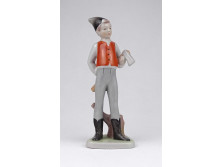 Régi porcelán DRASCHE favágó figura