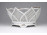 Régi, áttört, aranyozott, rózsa mintás Camina porcelán kosár 16 cm