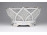 Régi, áttört, aranyozott, rózsa mintás Camina porcelán kosár 16 cm