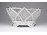 Régi, áttört, aranyozott, rózsa mintás Camina porcelán kosár 16 cm