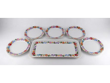Kalocsai porcelán süteményes készlet 5 + 1 darab
