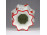 Kisméretű, virágmintás, gerezdes Schumann Bavaria porcelán váza 10.5 cm