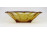 Borostyánsárga színű art deco üveg gyümölcskínáló tál 30 cm