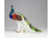 Régi Hollóházi porcelán páva figura 8 cm